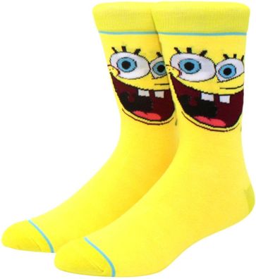 SpongeBob Schwammkopf Smiley Socken in 3/4-Länge - SpongeBob Lustige Motivsocken