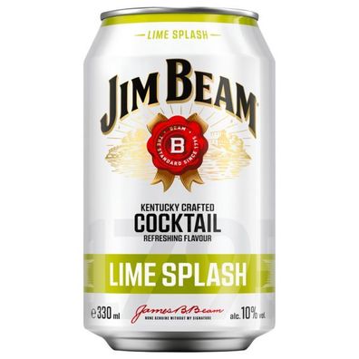 Jim Beam Lime Splash 10% Vol. 0,33 L Dose, 12er Pack (12x0,33L)