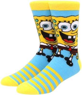 SpongeBob Schwammkopf Gestreifte Socken in 3/4-Länge - SpongeBob Lustige Motivsocken