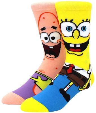 SpongeBob & Patrick Lustige Twins Socken in 3/4-Länge - SpongeBob Lustige Motivsocken