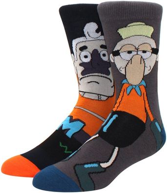 Barnacle Boy & Mermaid Man Twins Socken in 3/4-Länge - SpongeBob Lustige Motivsocken