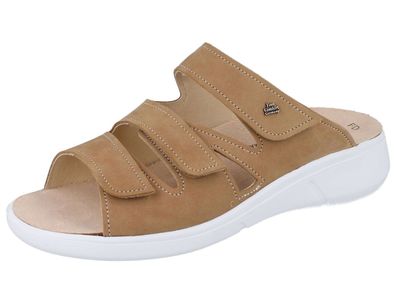 FINN Comfort Kiribati Damen Pantolette braun beige tan Nubukleder