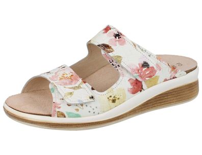 FINN Comfort Morelia Damen Pantolette mehrfarbig flower Selva Glattleder