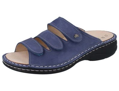 FINN Comfort Hellas Damen Pantolette blau electro Nubukleder