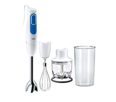 Braun MQ 3025 Spaghetti, Pürierstab, 600 l, 1,2 m, 700 W, Blau, Weiß