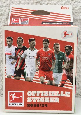 Topps Bundesliga 2023/2024 Blister Eco Pack 7 Tüten = 48 Fußball Sticker NEU!