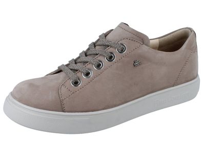 FINN Comfort Elpaso Damen Halbschuhe Schnürschuhe beige gravel Nubukleder