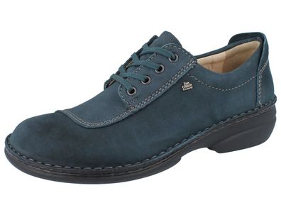 FINN Comfort Lexington Damen Halbschuhe Schnürschuhe petrol Oilbuk Nubukleder