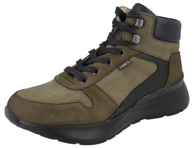 FINN Comfort FINNCO Meribel Damen knöchelhoche Schnürschuhe grün olive Leder