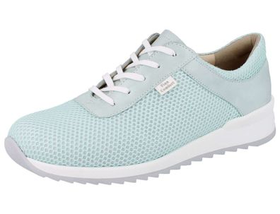 FINN Comfort Cerritos Damen Schnürschuhe grün mint Sportnet Mesh Glattleder