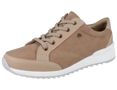 FINN Comfort Pordenone Damen Halbschuhe Schnürschuhe beige sesame Leder