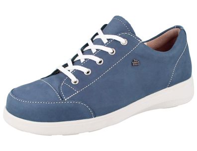 FINN Comfort Fataga Damen Halbschuhe Schnürschuhe blau electro Nubukleder