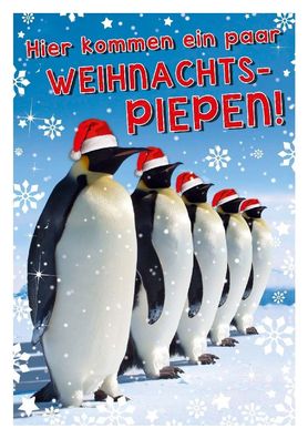 3D Weihnachtsklappkarte - Hier kommen ein paar Weihnachtspiepen