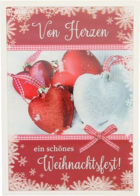 3D Weihnachtsklappkarte - Von Herzen ein schönes Weihnachtsfest