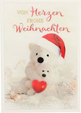 3D Weihnachtsklappkarte - Von Herzen frohe Weihnachten