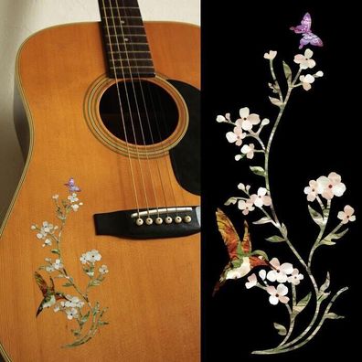 B-168ITG Inlay Stickers, In The Garden (Flowers Hummingbird Butterfly) (WS)