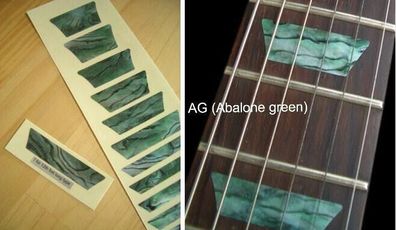 F-006DT-GR Inlay Stickers, Dish / Trapezoid Fret Markers (AG)