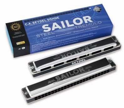 C.A. SEYDEL 26480 Sailor Steel Tremolo Richter Stimmung Mundharmonika