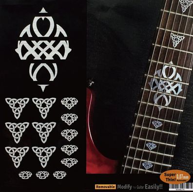 F-287CK-G Inlay Stickers, Celtic Triangle Knot (Metallic) - Emblem 12th Fret Mar