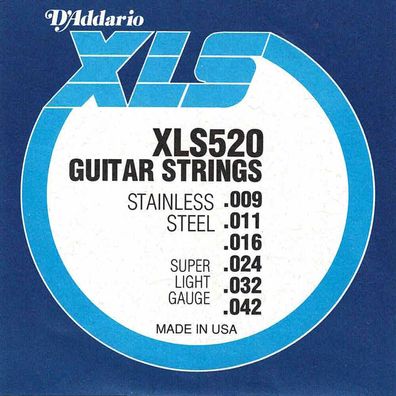 D´Addario XLS520 Super Light Gauge Saiten für E-Gitarre