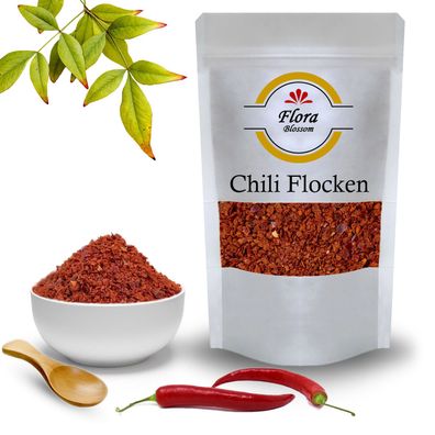 Chili Flocken ohne Kerne - Chilli rot geschrotet - Natürlich ohne Zusätze