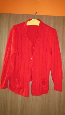 Gebraucht ROTE Strickjacke IN GR.42/44 Gebraucht