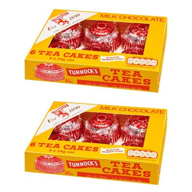 Tunnock's Tea Cakes - Baiser auf Mürbebiscuit mit Vollmilchschokolade 2er-Set