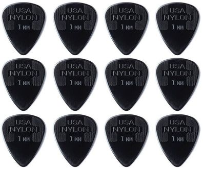 Dunlop Standard 1,00mm Plektrum schwarz (12 Stück)