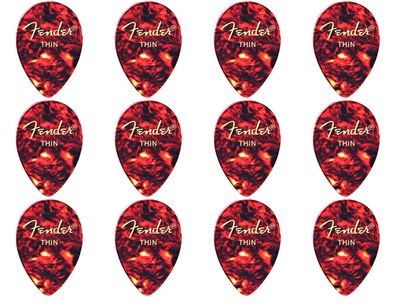 Fender 358 Shape Classic Celluloid Picks 12 Stück