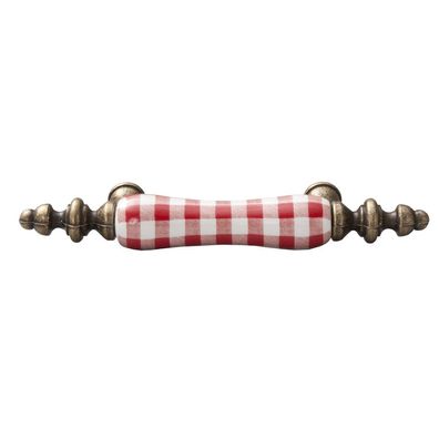 Clayre & Eef Griff 12 cm Rot Keramik (Gr. 12x3x2 cm)