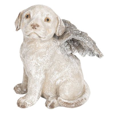 Clayre & Eef Figur Hund 16x13x20 cm Grau Polyresin (Gr. 16x13x20 cm)