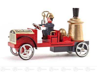 Miniatur Feuerwehr Dampfspritze H=ca 4 cm NEU Erzgebirge Weihnachtsfigur