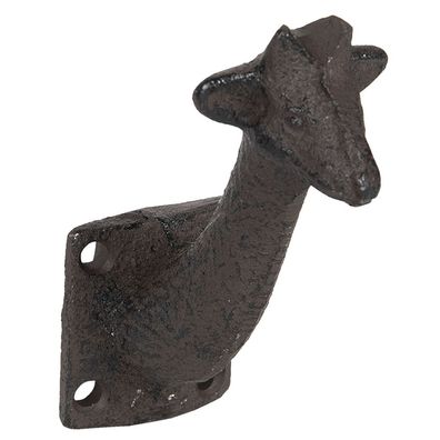 Clayre & Eef Wandhaken Giraffe 10x4x7 cm Braun Eisen (Gr. 10x4x7 cm)