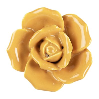 Clayre & Eef Türknauf Ø 4 cm Gelb Keramik Blume (Gr. Ø 6x3 cm)