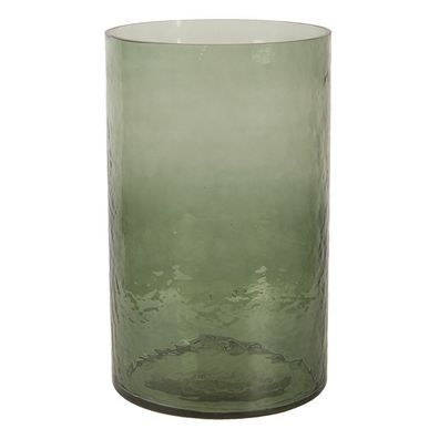 Clayre & Eef Windlicht Ø 15x25 cm Grün Glas Rund (Gr. Ø 15x25 cm)