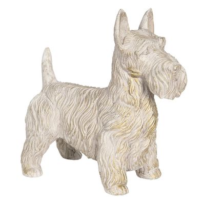 Clayre & Eef Figur Hund 31x17x33 cm Beige Polyresin (Gr. 31x17x33 cm)