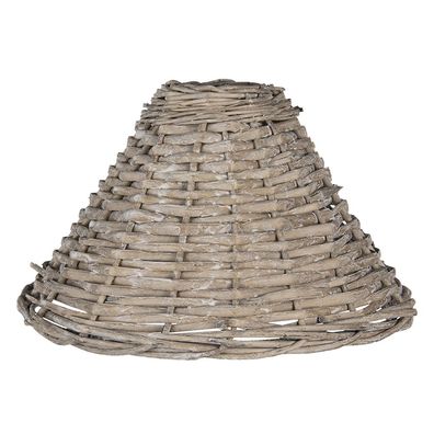 Clayre & Eef Lampenschirm Ø 21x30 cm Braun Rattan Dreieck