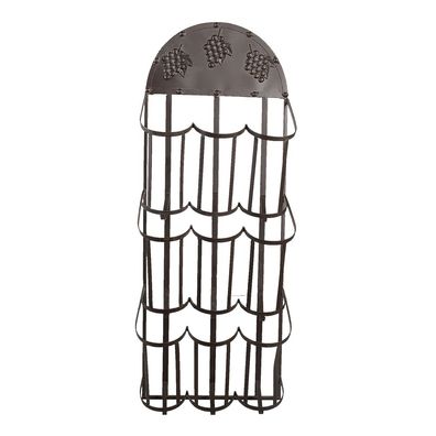 Clayre & Eef Weinregal 30x18x83 cm Schwarz Eisen Rechteck (Gr. 30x18x83 cm)