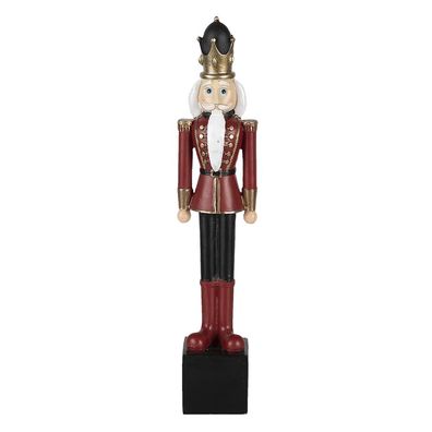 Clayre & Eef Figur Nussknacker 27 cm Rot Polyresin (Gr. 5x5x27 cm)