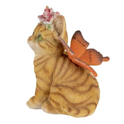 Clayre & Eef Figur Katze 12x10x15 cm Braun Polyresin (Gr. 12x10x15 cm)