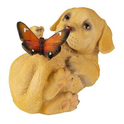 Clayre & Eef Figur Hund 14x9x10 cm Braun Polyresin (Gr. 14x9x10 cm)