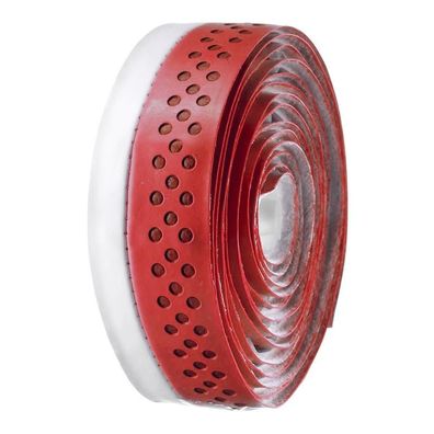 Velo Bicycle Handlebar Tape Road Microfiber Drilled 2-Tone Red/ White