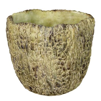 Clayre & Eef Blumentopf Ø 20x18 cm Grün Stein (Gr. Ø 20x18 cm)