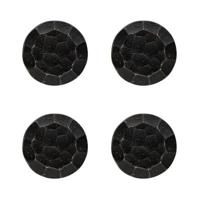 Clayre & Eef Türknauf 4er Set Ø 4 cm Schwarz Eisen (Gr. (4) Ø 4x3 cm / S3 cm)