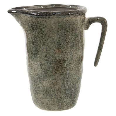 Clayre & Eef Dekorative Kanne 1850 ml Grün Keramik (Gr. 22x14x22 cm / 1850 ml)
