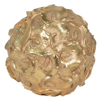 Clayre & Eef Dekoration Ø 10 cm Goldfarbig Polyresin Rund (Gr. Ø 10x10 cm)