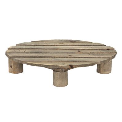 Clayre & Eef Pflanzentischchen 30x24x6 cm Braun Holz (Gr. 30x24x6 cm)