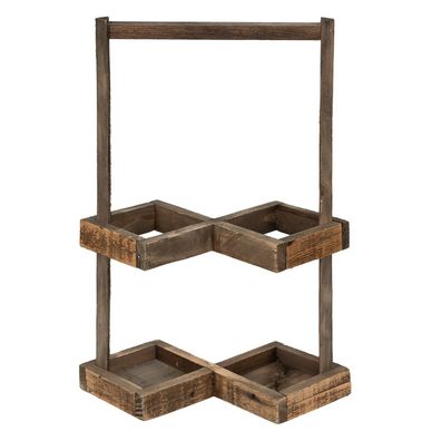 Clayre & Eef Weinregal 27x14x42 cm Braun Holz (Gr. 27x14x42 cm)