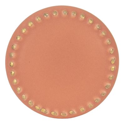 Clayre & Eef Türknauf Ø 4 cm Orange Goldfarbig Keramik (Gr. Ø 4x3 cm)