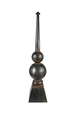 Clayre & Eef Dekoration Ornament 89 cm Schwarz Eisen (Gr. 19x19x89 cm)